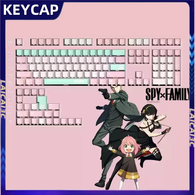 

Spy Family Theme Keycaps Cherry Profile Anime Peripheral Cute Personalized Mechanical Keyboard Holiday Gift Collectibles Keycaps