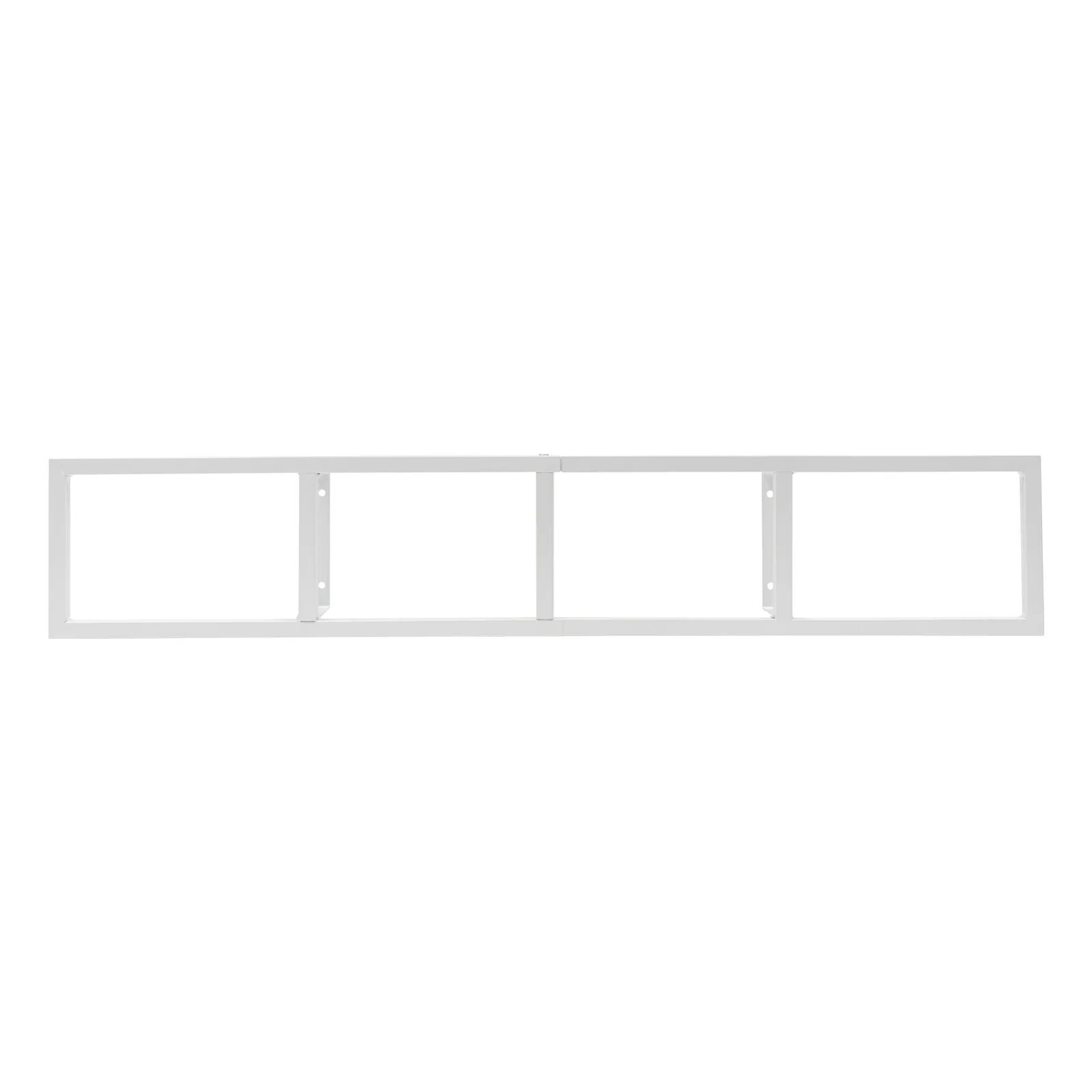 Rack de armazenamento de mídia de montagem na parede de 34" - Prateleira de metal organizadora de DVD para cd, prateleira de mídia de armazenamento em cubo, branco