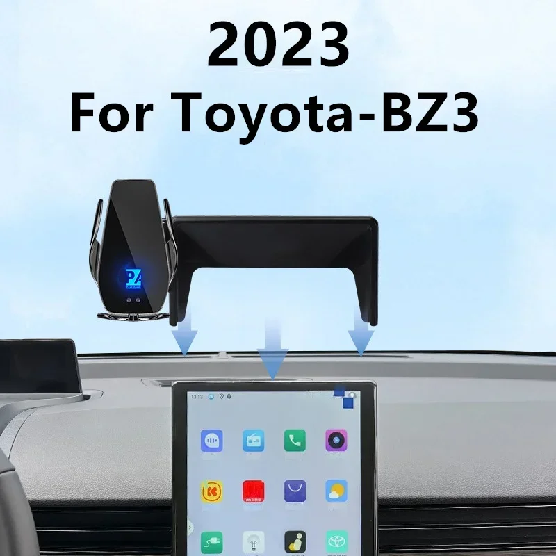 

For 2023 Toyota BZ3 Car Screen Phone Holder Wireless Charger Navigation Modification Interior 12.3 Inch Size