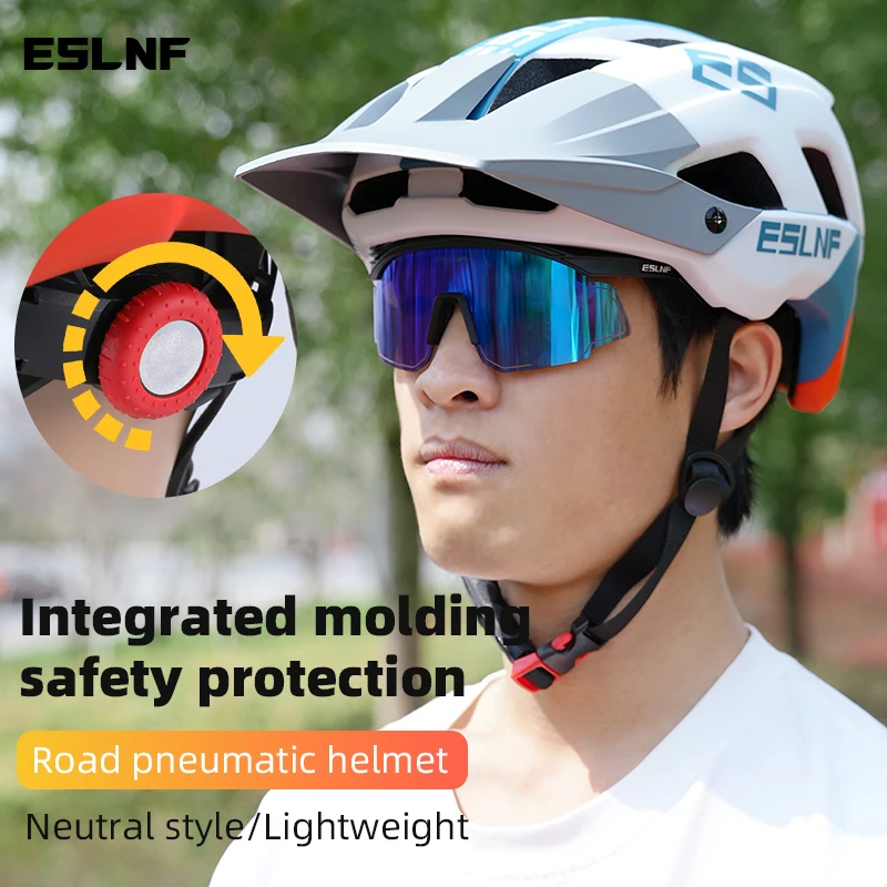 ESLNF Integrated Foam Molding Safety Helmet Multidimensional Cooling Lightweight Adjustable Cycling Helmet MTB Helmet Road Bike