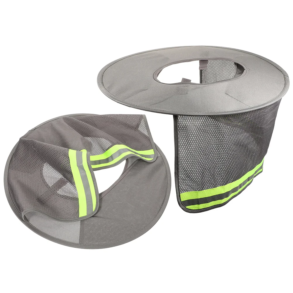 

2pcs Sunscreen Hat Cover Visor Hard Protector Accessories Gray Summer Construction UV Protection Labor Safety