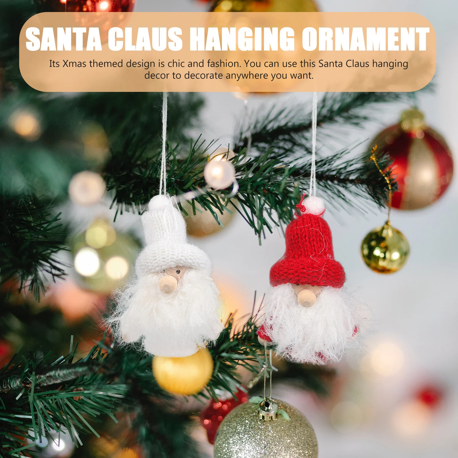 

4Pcs Santa Claus Hanging Ornaments Christmas Tree Decor Xmas Party Decoration Christmas Ornament Home Supplies