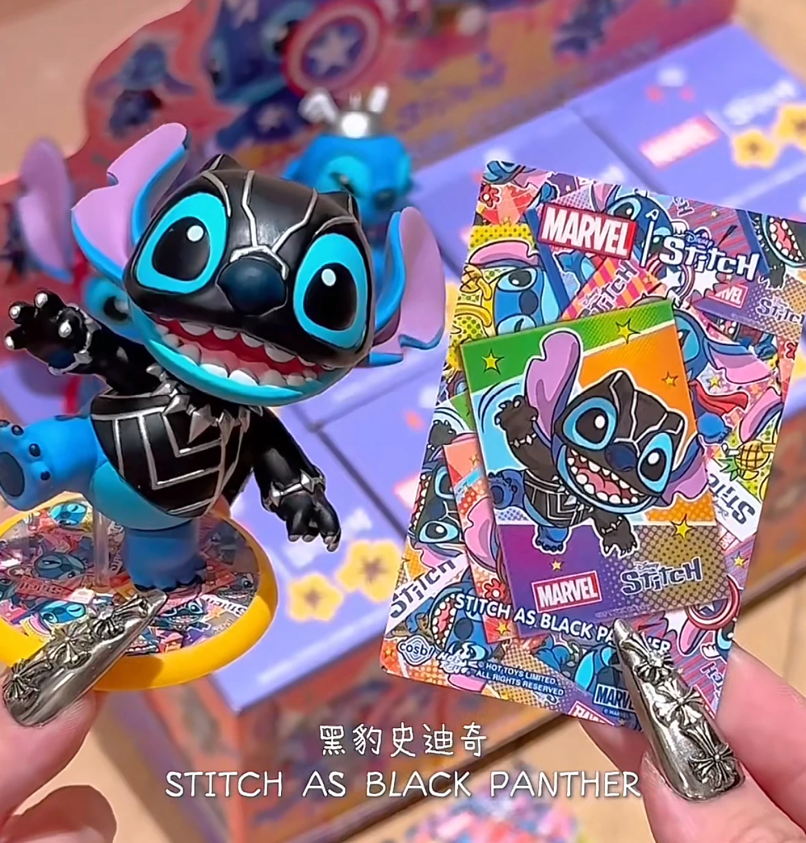 Genuine Marvel Stitch Cosbi Figures Mini Blind Box Desktop