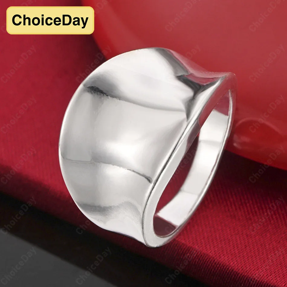 

ChoiceDay Luxury 925 Sterling Silver 6-10 Exquisite Smooth Shiny Rings Women Elegant Jewelry Accessories Gift Party