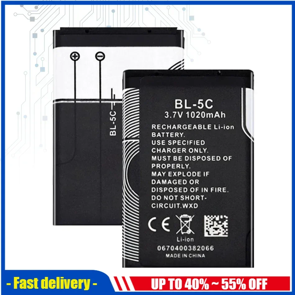 BL 5C BL-5CV BL-5C High Capacity Mobile Phone Replacement Backup Battery For VERTU Ascent 2010 Signature S Design X 1000mAh