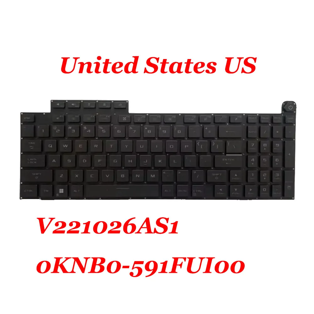 

Laptop US Keyboard For ASUS ROG Strix G18 V221026AS1 0KNB0-591FUI00 Black With RGB Backlit