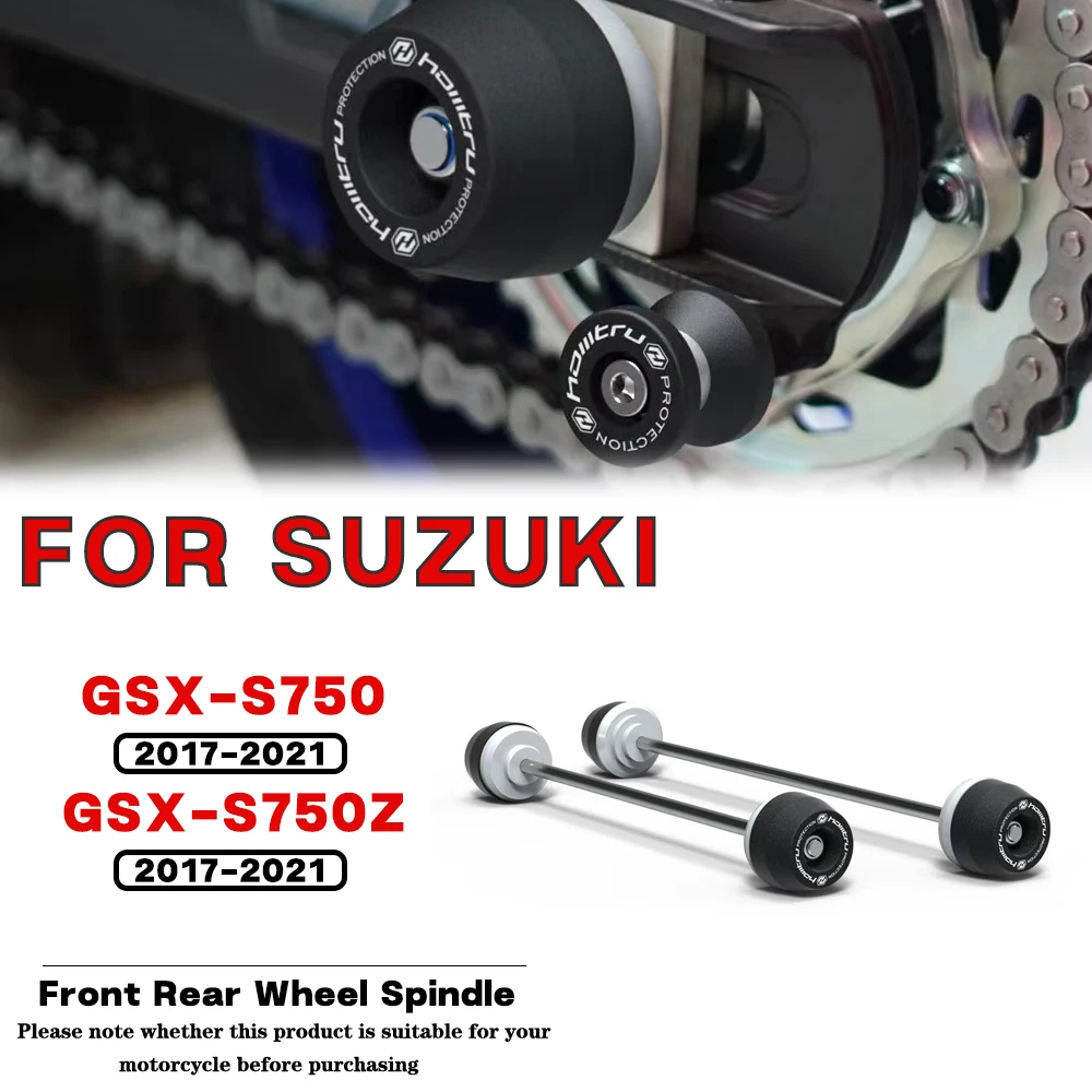 

For SUZUKI GSX-S750 GSX-S750Z 2017 2018 2019 2020 2021 Motorcycle Accessories Front Rear Wheel Spindle Crash Protector