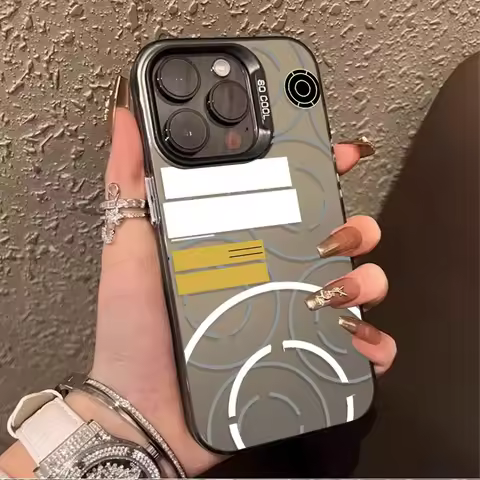 Plating Case for iPhone 16 16E SE4 15 14 13 12 11 Pro Max XS X XR Plus 8 7 SE 2020 Fashion I-i-island S-Stone-e Matte Hard Cover