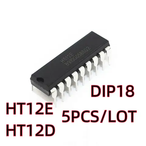 5PCS/LOT HT12E HT12D HT12 DIP-18 Infrared emitting/receiving devices In Stock New Original
