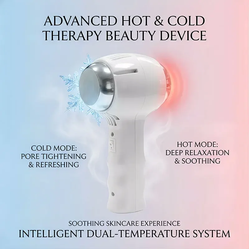Portable Hot Cold Facial Hammer Skin Rejuvenation Device Face Tightening Pore Shrinking Anti Aging Beauty Machine Home Use