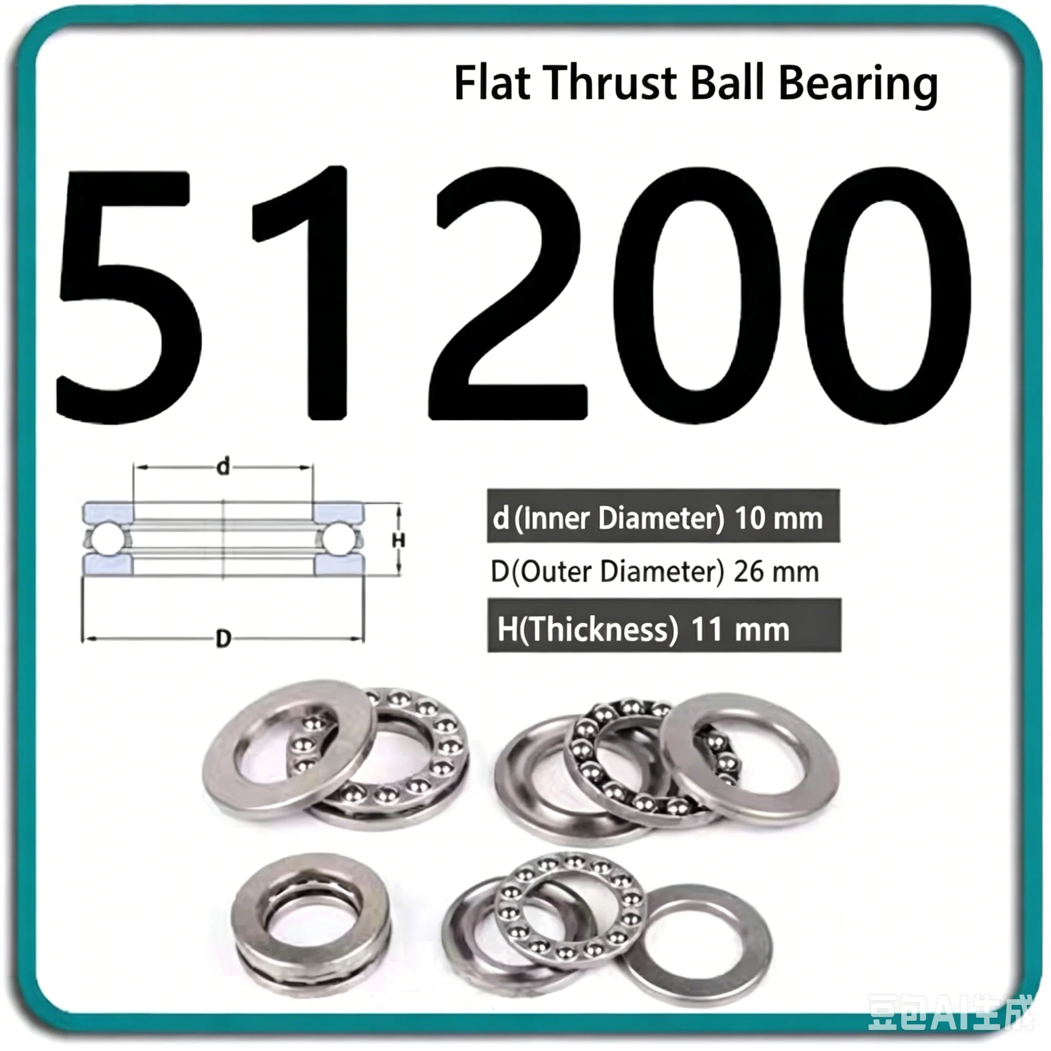 Harbin brand plane thrust ball bearing inner diameter 40 45 50 55 60 65 70 75 80 85 90 100 110 120 130 140 150 mm.