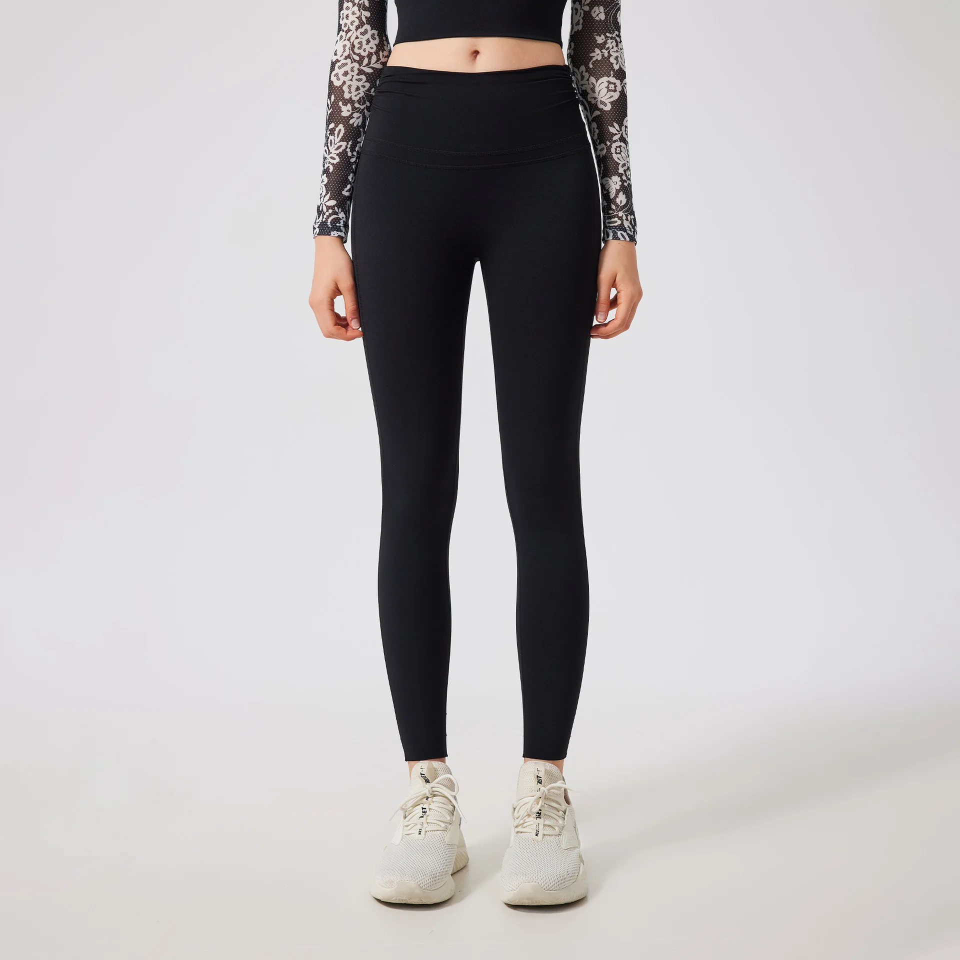 

Women Sports Leggings High Waist Yoga Pants Hip Lifting Running Trousers Elastic Quick Dry Naked Pant Outdoor Gym Fitness Tights