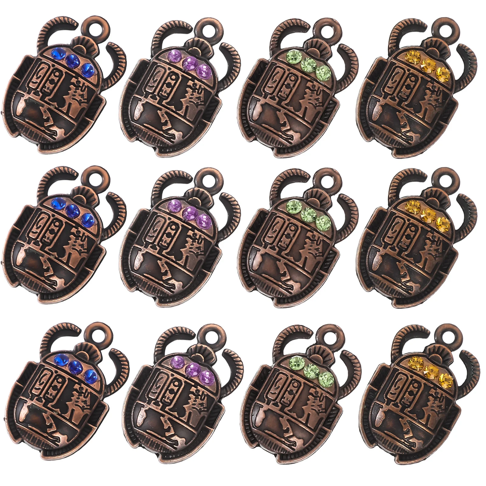 

40Pcs Beetle Charm Pendant DIY Jewelry Keychain Hanging Charms for Necklace Bracelet Craft Making Supplies Beetle Charm