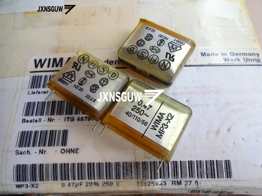 10PCS Original WIMA MP3-X2 0.47UF250VAC P27.5MM Film capacitor MP3 X2 474/250VAC Electrolytic Capacitor 0.47UF 250V 470N 474