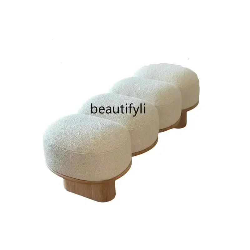 

Cream wabi sofa, shoe changing stool, simple bedroom end of bed, dining room bench