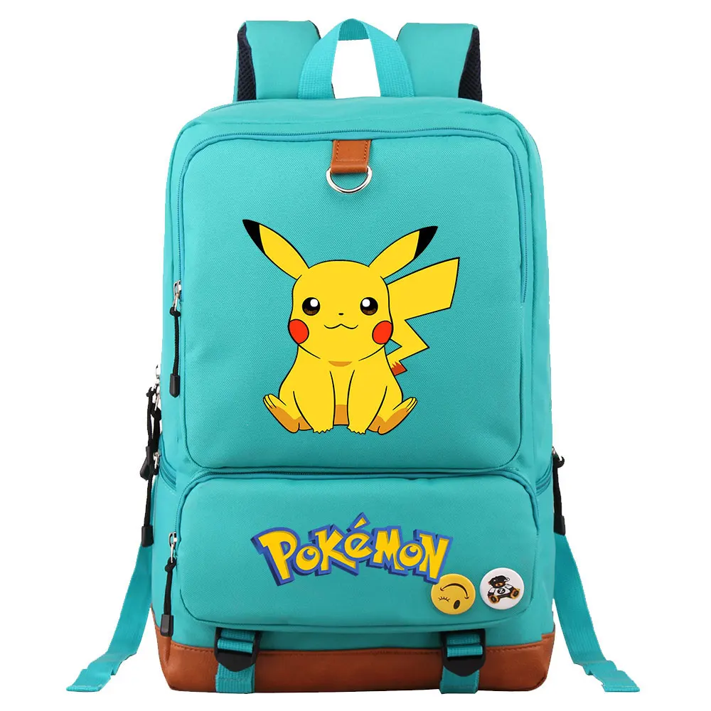 POKEMON Pikachu Backpack High School Students Backpack School Bags For Teens Girls Boys Laptop Travel Student Book Bags