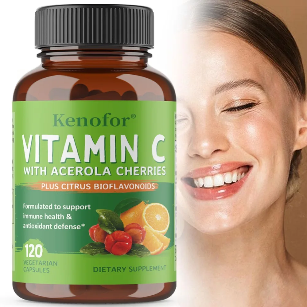 Vitamin C 500 Mg, 120 Vegetable Capsules, Antioxidant & Immune Support, Supports Healthy Skin & Joints, Overall Health