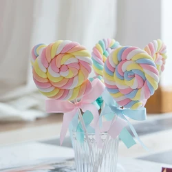 Simulation Cotton Lollipop Fake Candy Model Sweet Shop Window Display Props Children's Photography Ornaments Wedding Scene Decor