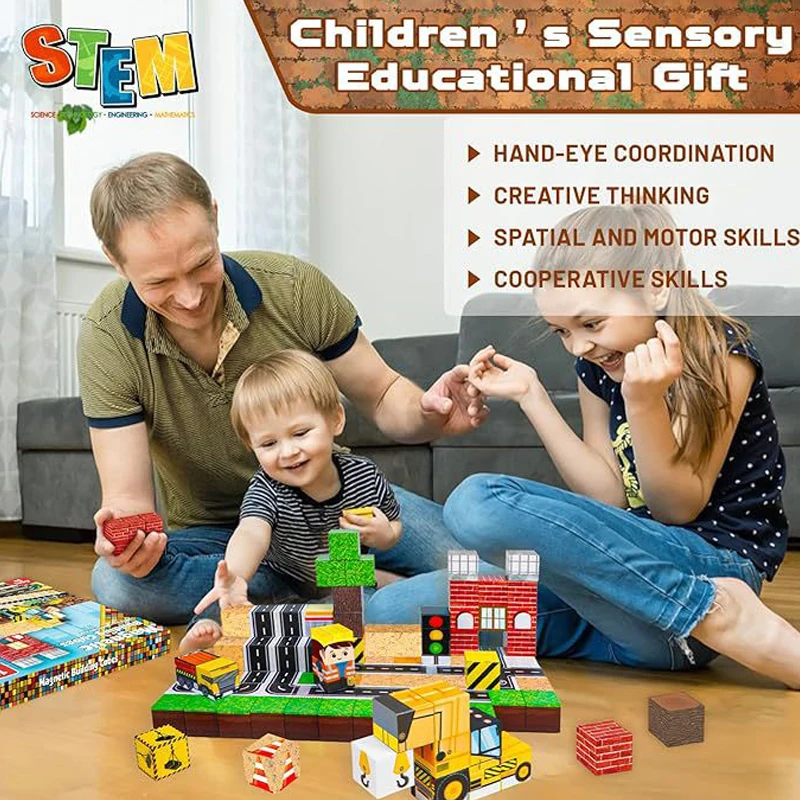 Magnetic Building Blocks Mine World Magnetic Cave World Brick Cube Toys Set STEM Sensory 2026 Best Gift for Boy Girl Children