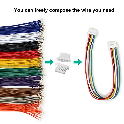 Imagem -06 - Conector do Jst-sh Micro com Cabos 28awg Pre-frisados Passo de 1.0 mm Alojamento do Pin 10 12