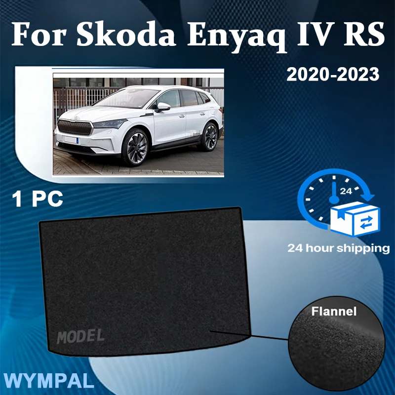 

Suede Rear Trunk Mats For Skoda Enyaq IV RS 2020 2021 2022 2023 Boot Cargo Liner Tray Trunk Luggage Floor Carpet Pads Auto BLACK
