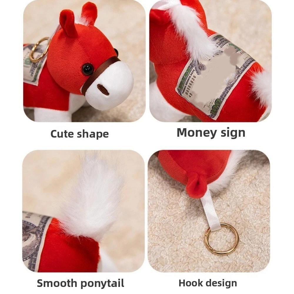 พวงกุญแจตุ๊กตาโพนี่ดีไซน์การ์ตูนน่ารัก สไตล์น่ารัก ขนาดเล็ก ตุ๊กตาสัตว์นุ่มๆ หลากสีสันสดใส ของตกแต่งเทศกาล