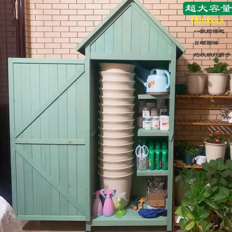 

Multi-layer storage cabinet large size balcony garden courtyard finishing box