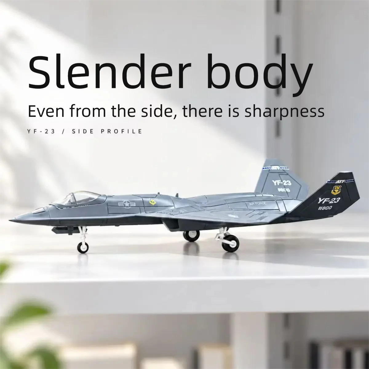 1/72 Scale YF-23 Fighter Jet Aircraft ABS Military Model Series DIY Assemble Model Airplanes Building Souvenir Cockpit Openable