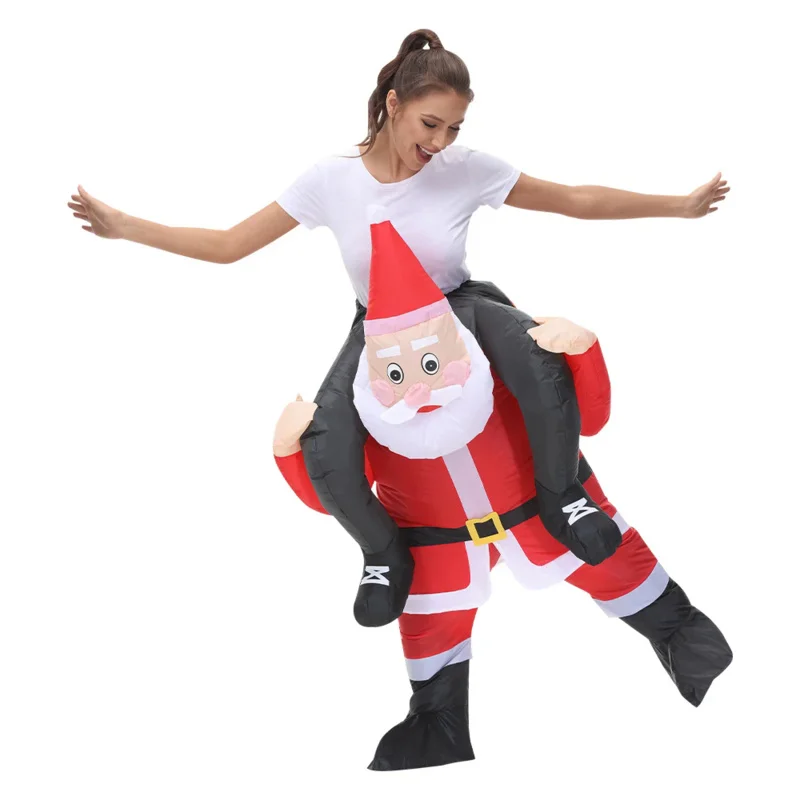 Hot Christmas Tree Adult Kids Santa Claus Inflatable Costumes Halloween Party Mascot  Fancy Role Play Disfraz for Man Woman