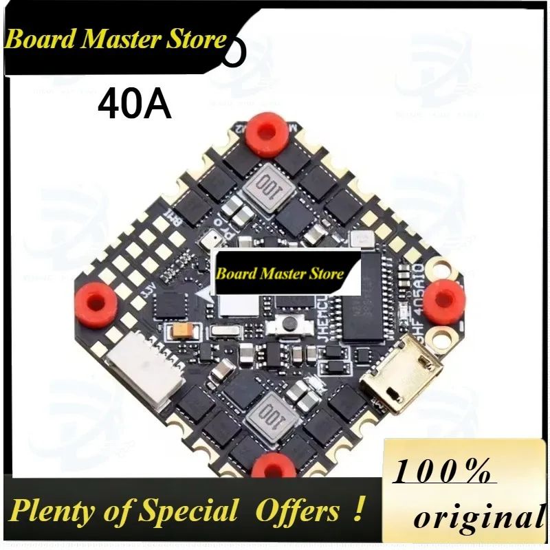 BoMaS1pcs For JHEMCU GHF405AIO-HD 40A F405 Baro OSD Dual BEC Flight Controller BLHELIS 4in1 ESC For FPV Freestyle Toothpick Dron