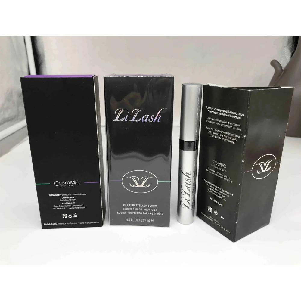 Original Lilash Serum Pestanas Purified Eyelash Serum for Natural Eyelash Enhancer  5.91 ml Makeup Puff