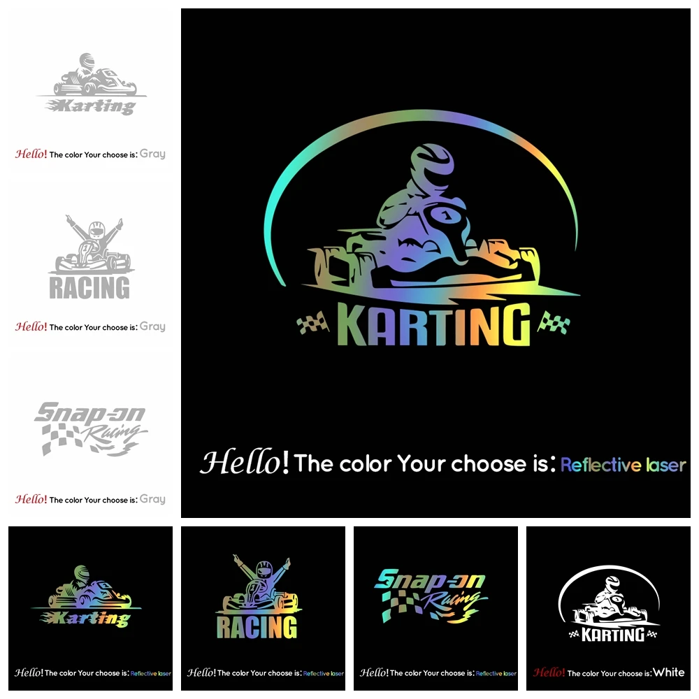 Handsome Design Karting Car Decal Car Styling Car Window Bumper Truck Decal Vinyl Waterproof Car Sticker Graphics