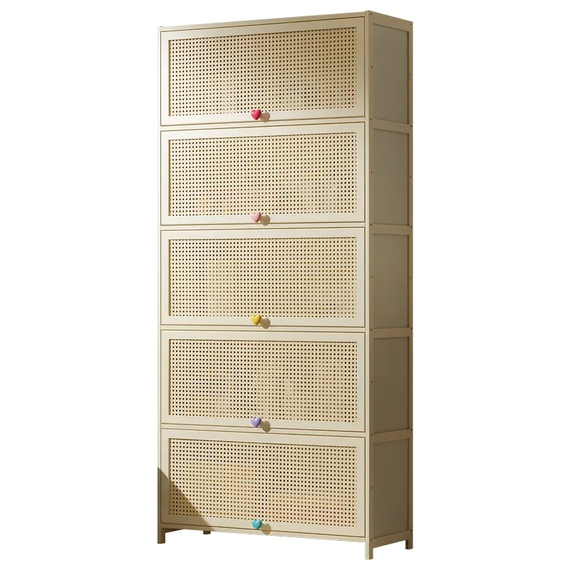 Storage Cabinet Living Room Multi-layer Flip Snack Locker Dopamine Children's Toy Locker