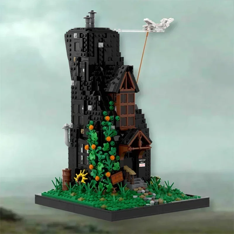 Magical School รุ่น Moc อาคารอิฐบ้านบน Mountaintop เทคโนโลยี Modular Blocks ของขวัญของเล่นคริสต์มาส DIY ชุดประกอบ