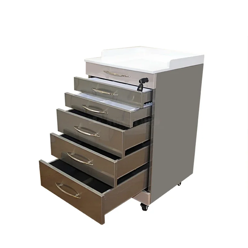 for Cheapest Special Design Dental Furniture Portable Stainless Steel Mobile Hospital Dental Cabinet With Drawers