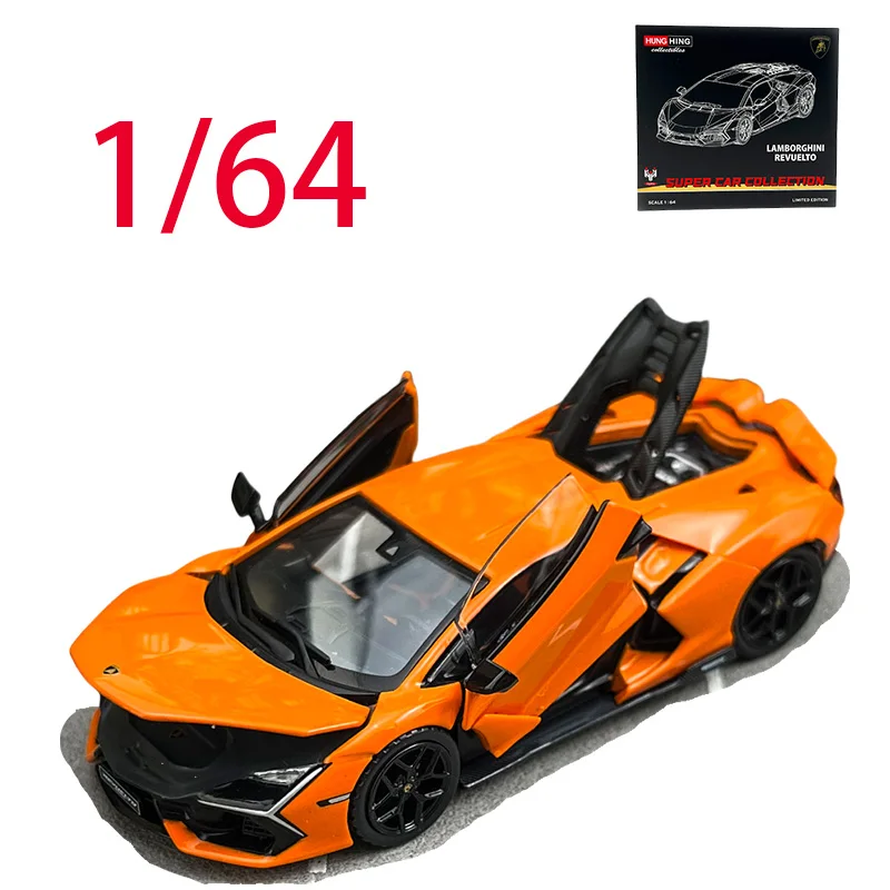 

HH Литой под давлением масштаб 1/64 Lamborghini, модель автомобиля из сплава Lamborghini Revuelto, супер автомобиль LB744, игровые транспортные средства, игрушки для мальчиков, оригинальная коробка