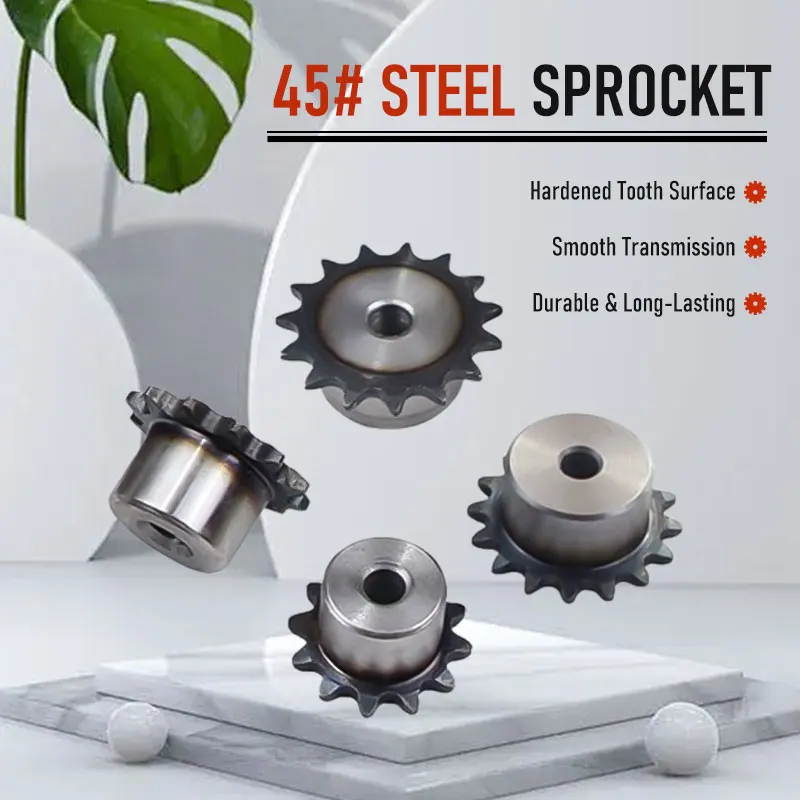 1pc 04C 2Pitch 15mm Height 10 Teeth Standard Sprocket 6/8/10mm Bore With M5*1 Setscrew Hole Ready To Install