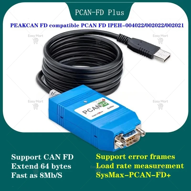 PCAN-FD-C adapter, supports USB, supports high-speed CAN connection, compatible with PCAN FD IPEH-004022/002022/002021 BB