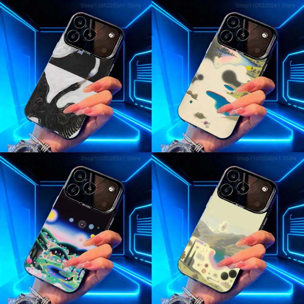 

Painting K-Klint Art Phone For iPhone 14,17,13,12,11,16,15,Mini,Pro,SE,XS,MAX,Black Matte Silicone Cover Case