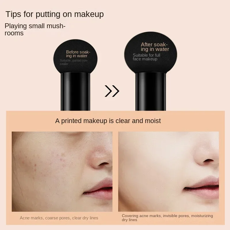 VENZEN BB Air Cushion CC Cream Foundation Concealer Mushroom Head Whitening Waterproof Brighten Face Base Tone Korean Makeup