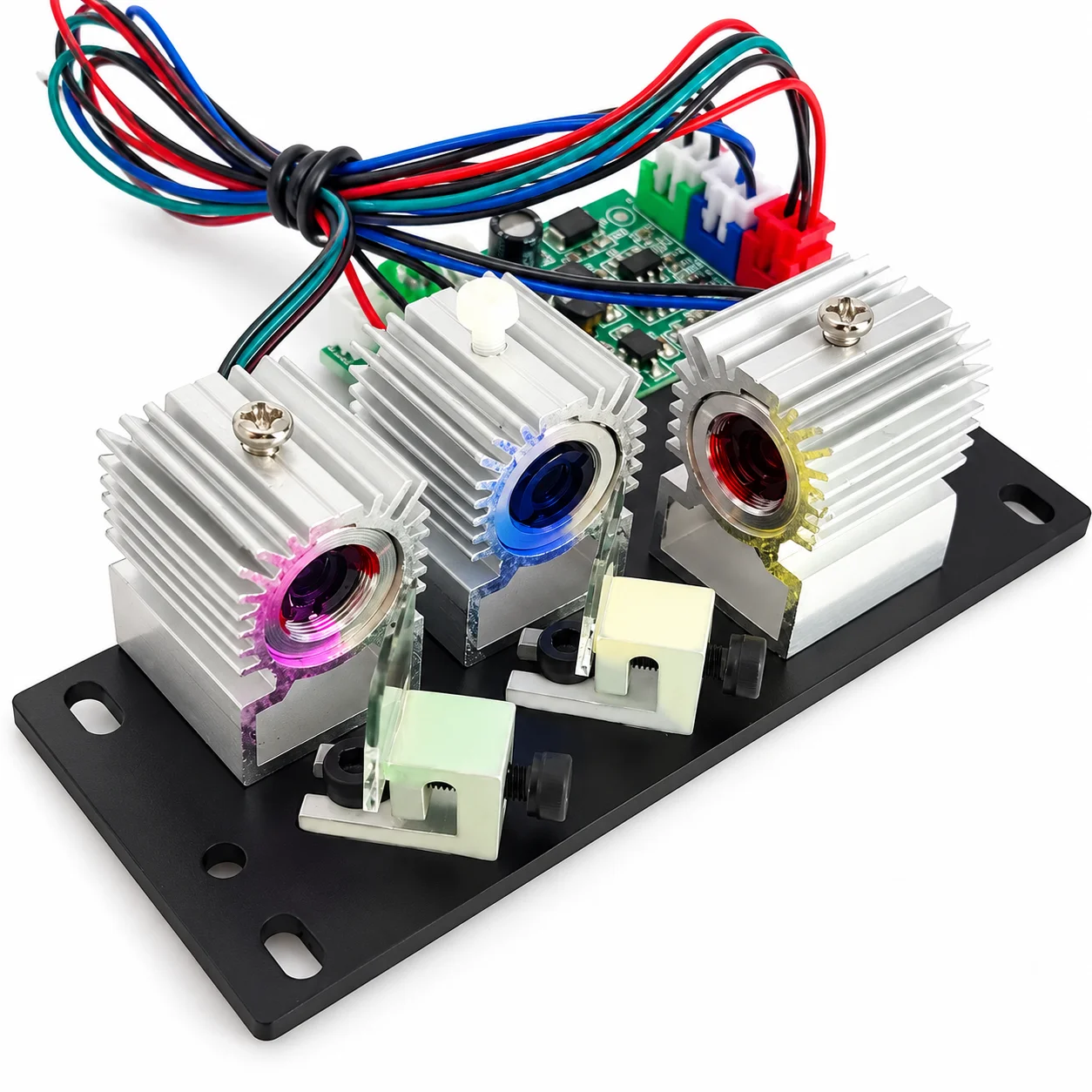 ZhonNa 300mW RGB 3-in-1 White Laser Module 12V Stage Lighting Woodworking Machinery Industrial Parts 42.6x33x63mm OEM Supply