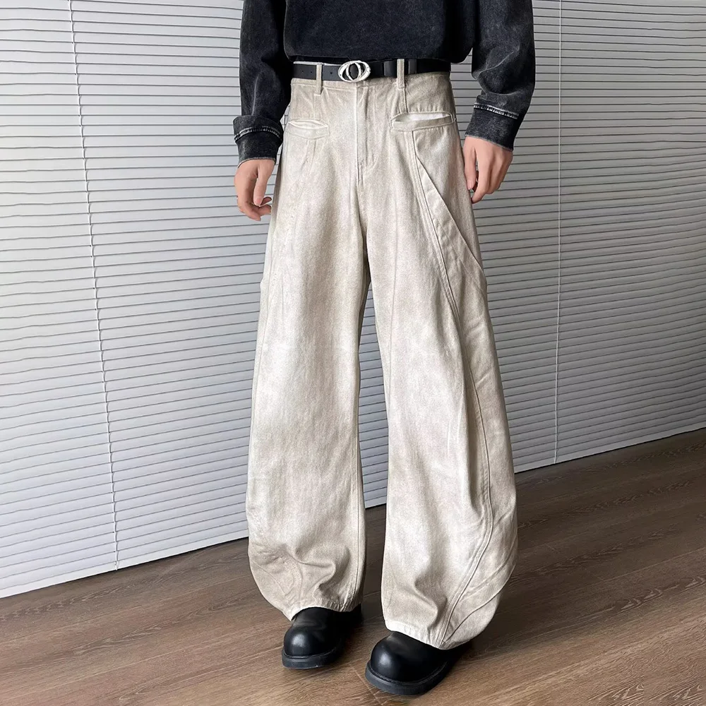 

Spring And Summer New Men's Machete Jeans Trousers American Retro Fashion Trend Street Hip-Hop Loose Simple Casual Men's Bottoms