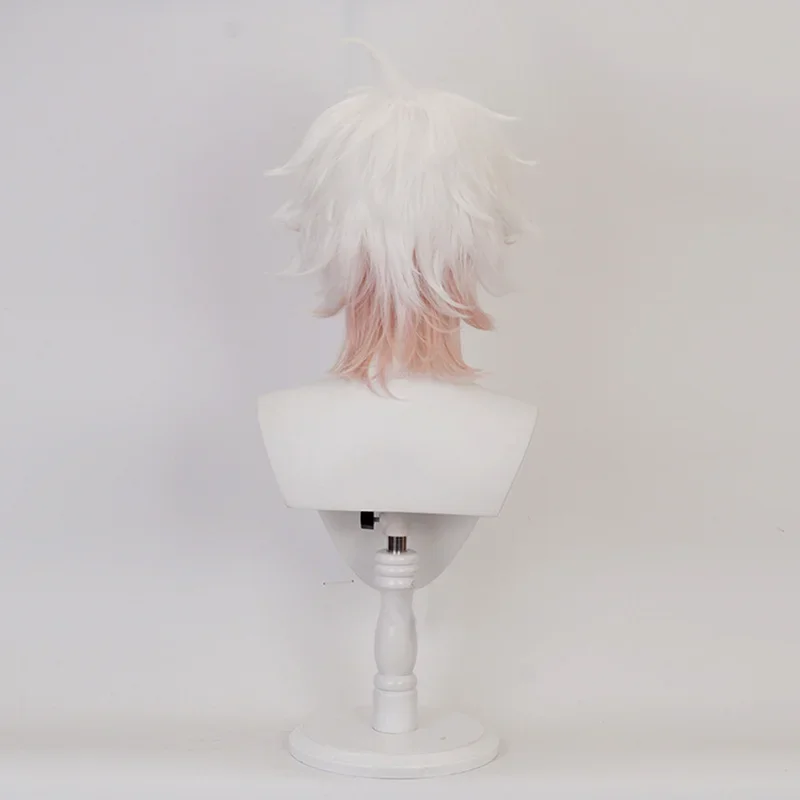 コスプレ衣装,大人男性用ショートウィッグ,白,赤,ハロウィンアクセサリー