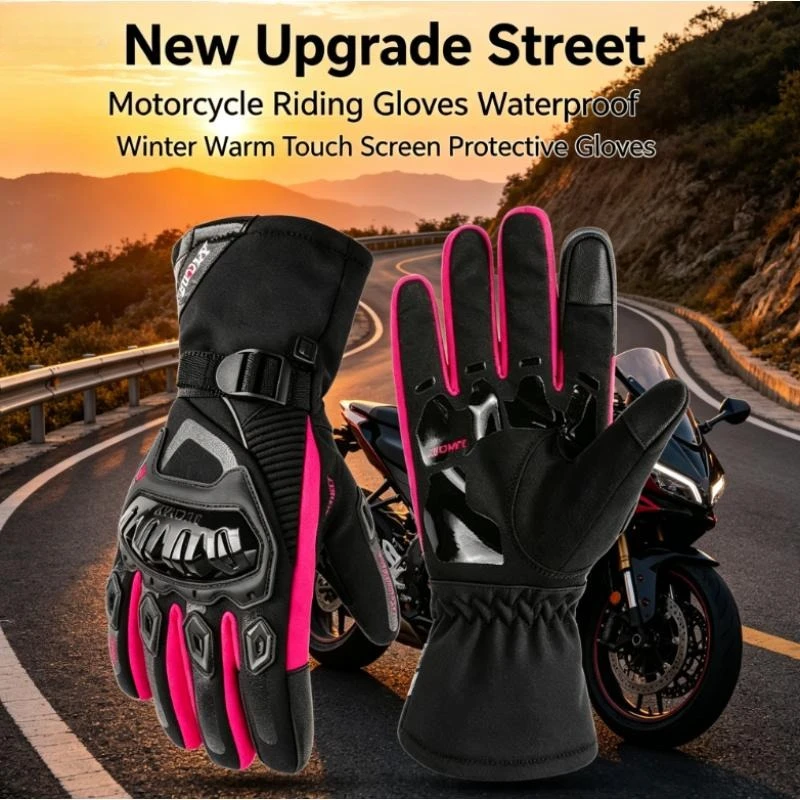 

Новые улучшенные защитные перчатки для езды, зимние, водонепроницаемые, теплые, с поддержкой сенсорных экранов, мотоциклетные перчатки