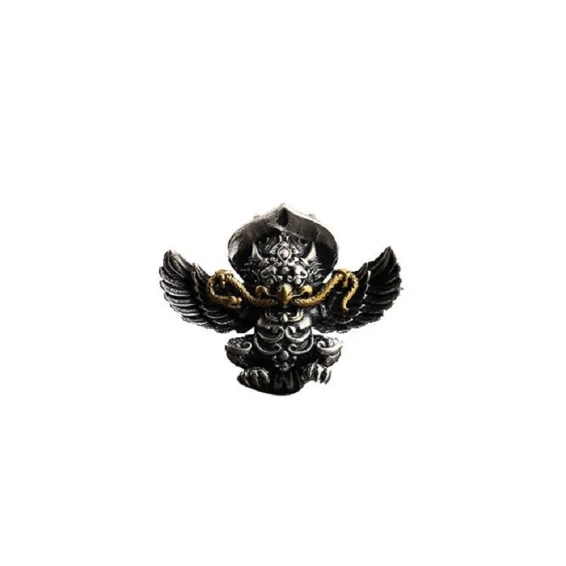 Solid 925 Silver Tibetan Garuda SmallPendant Buddhist Garuda Amulet Good Luck Charm