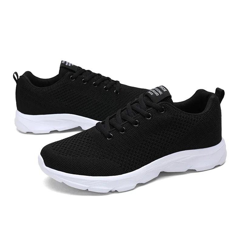 Men's Casual Shoes Men's Fashionable All-Matching Sneakers Men's Shoes Flying Woven Breathable Mesh Cloth Shoes