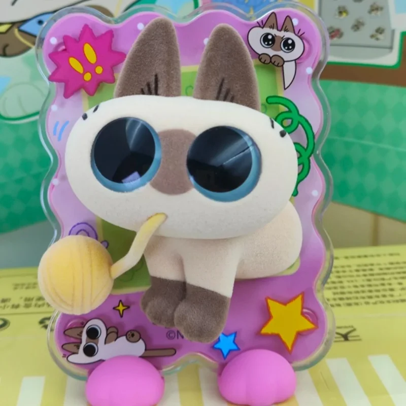 Azukisan Kawaii Cat Style Anime Figuur Blind Box - Semi-3d Koelkastmagneten Collectible Trendy Toy Gift A Moment Of Healing Series