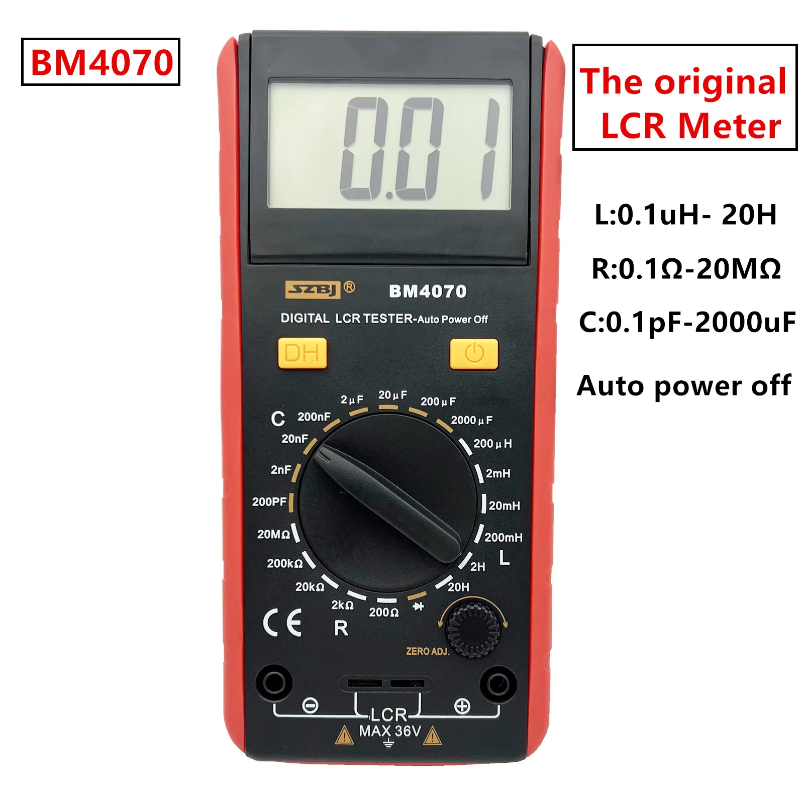 BM4070 LCR Meter LCR Multimeter Tester Digital Inductance Capacitance Resistance Meter with LCD Over-Range Display