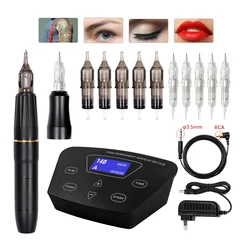 Permanent Makeup Machine Sets Dual Use Rotary Tattoo Machine Pen Tattoo Kits for Cheap Eyebrow Machine with 2 head P300