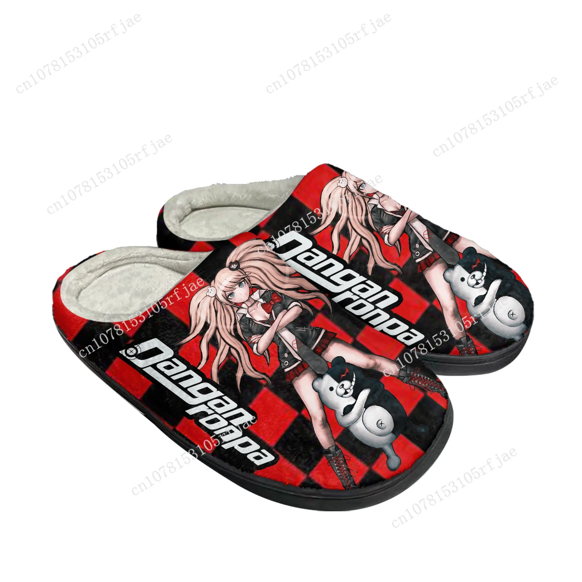 

Cartoon Game Danganronpa Junko Enoshima Home Cotton Slippers Men Women Plush Bedroom Casual Keep Warm Shoes Tailor Made Slipper